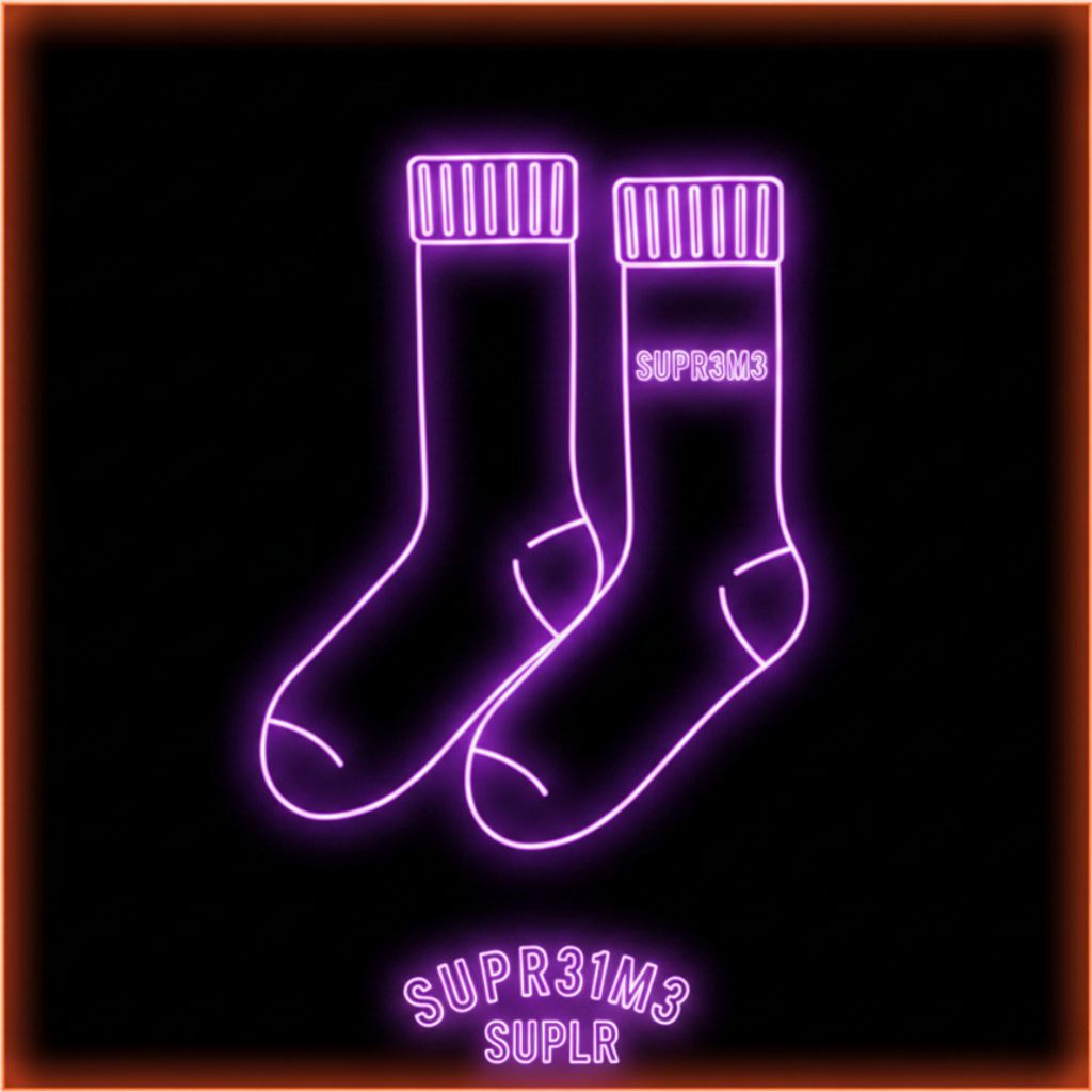 SUPR3M3 SUPLR Neon Socks